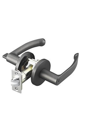 Lacasa 8341 Metallic Gun Grey Designer Bedroom Lever Lock