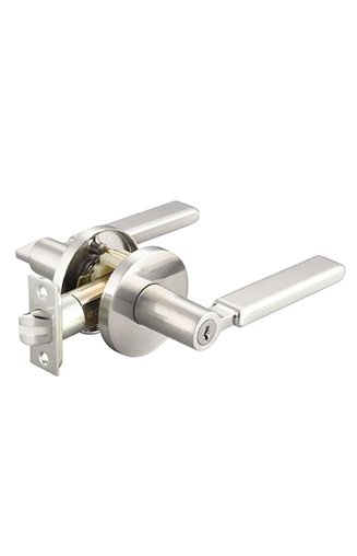 Lacasa 8391 Satin Nickel Designer Bedroom Lever Lock