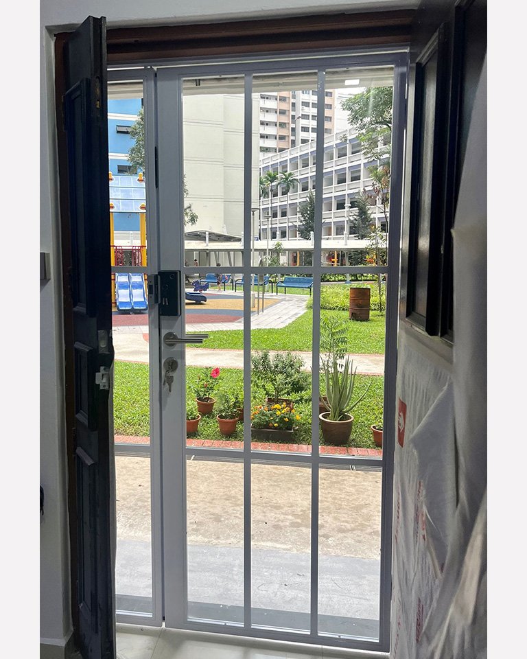 Designer HDB Glass Gate 3×7 Feet - Gallery