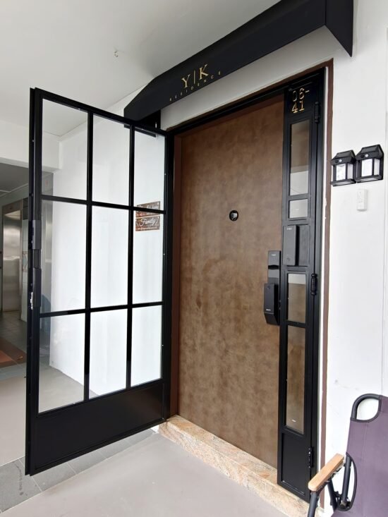 Designer HDB Glass Gate 3×7 Feet - Gallery