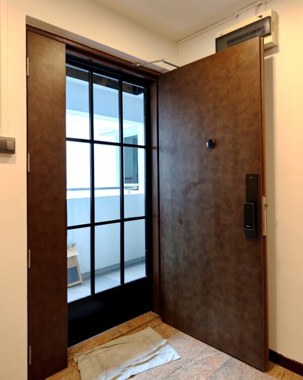 Designer HDB Glass Gate 3×7 Feet - Gallery
