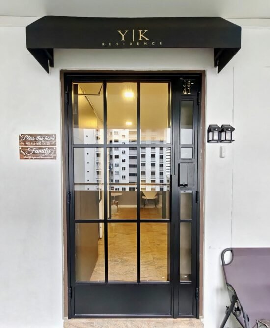 Designer HDB Glass Gate 4×7 Feet