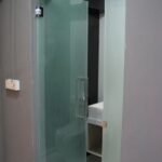 Frosted Glass Swing Door Clear
