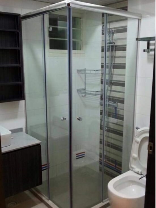 L Shape Glass Shower Screen