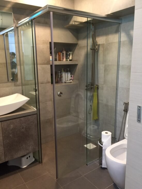 L Shape Glass Shower Screen