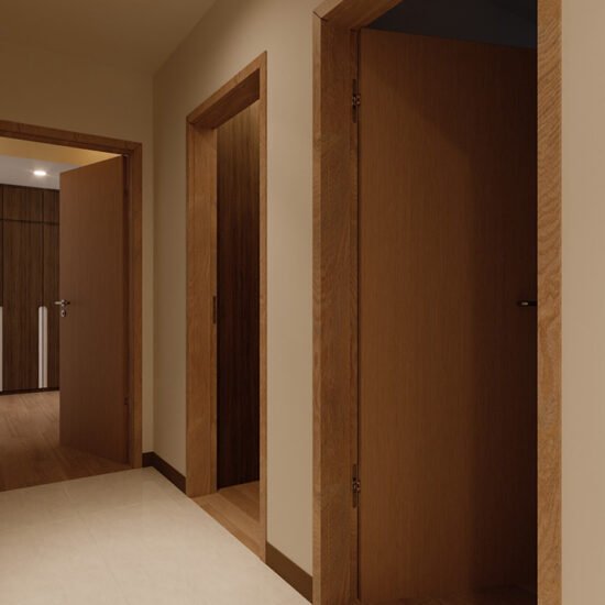 Lusano+ High Status Laminate Door Frame with bedroom door