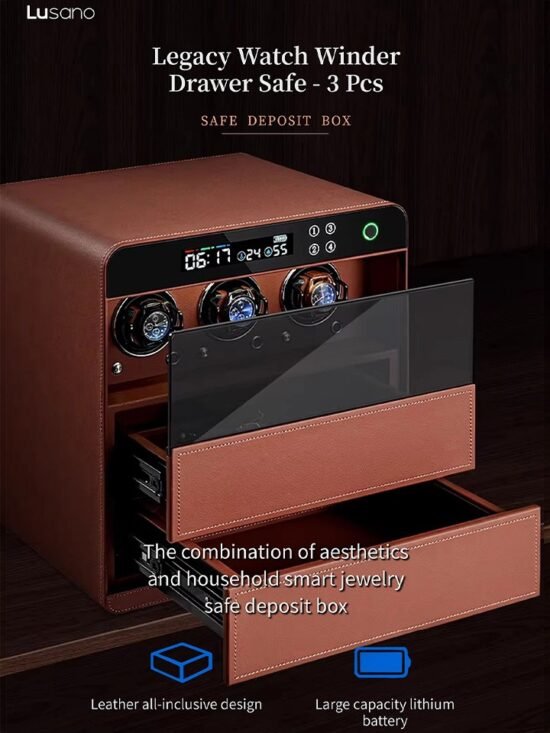 Lusano legacy watch winder drawer safe 3 series