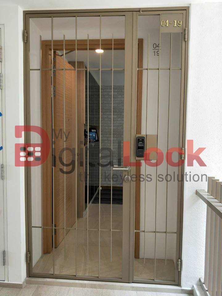Mild Steel Gate - Thin Line Pattern