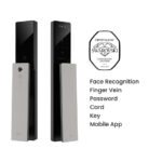 My Digital Lock - Moorgen-T5-Swarovski-Crystal-Digital-Lock-Platinum-Cool-Sliver